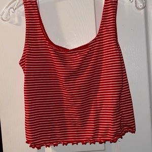 Cropped Stripped Tank Top